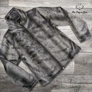 Andrea Faye Snake Skin Fleece Zip Up Jacket Size S